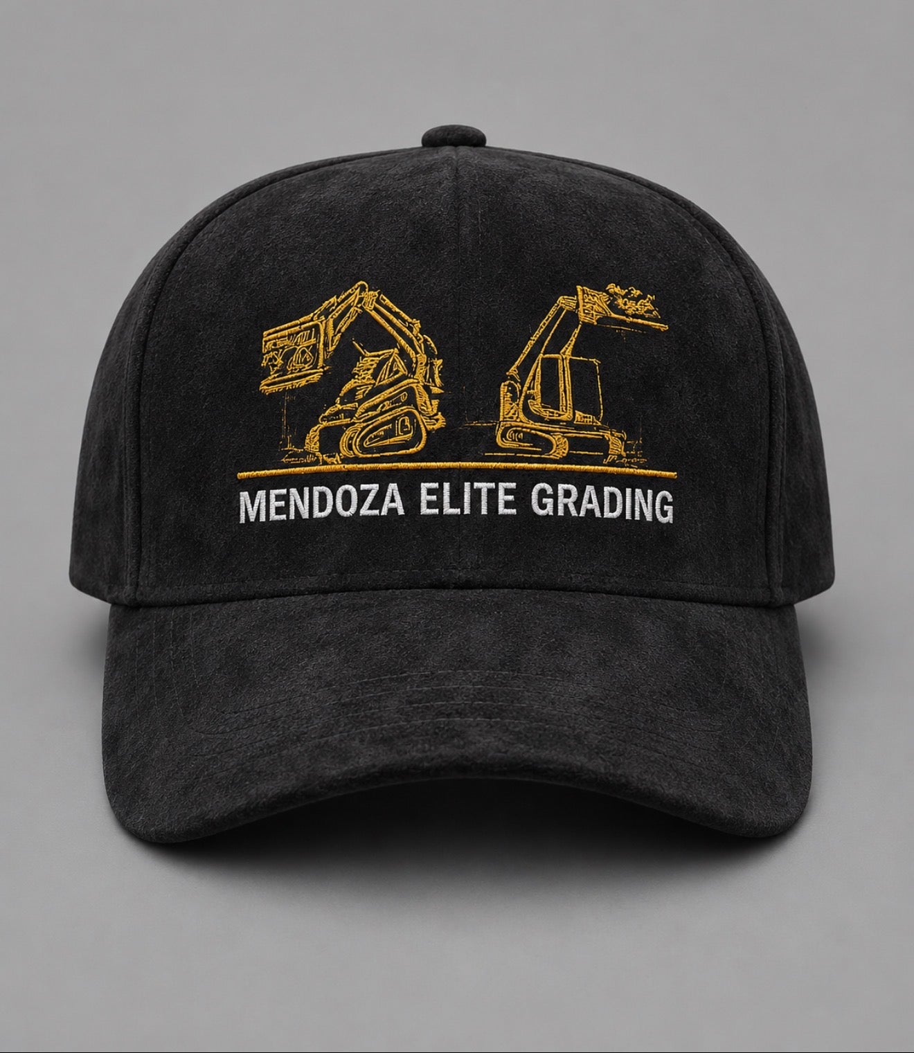 Black suede hats